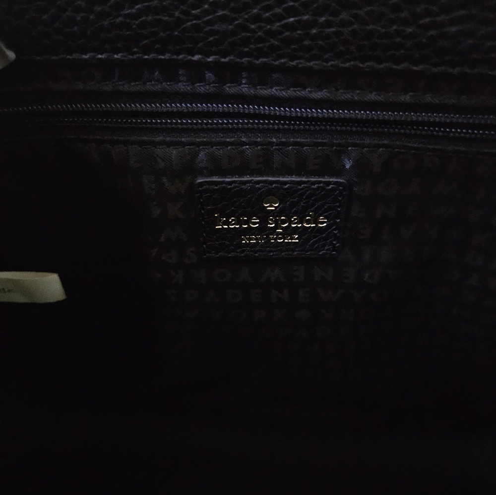 Kate Spade Black Suede Crossbody Bag Silver Studs & Tassel - Picture 9 of 9